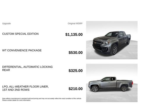 Used 2021 Chevrolet Colorado W/T w/ Custom Special Edition AWD/4WD image 5