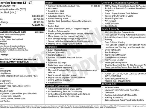 New 2026 Chevrolet Traverse LT w/ Driver Confidence Package FWD image 25