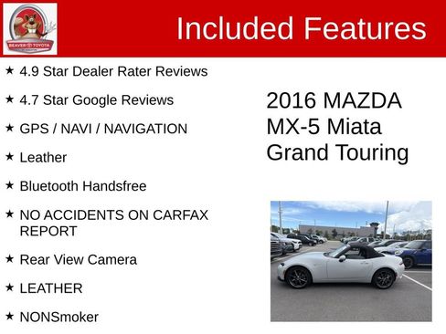 Used 2016 MAZDA MX-5 Miata Grand Touring RWD image 5