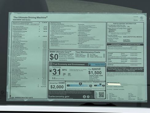 New 2026 BMW 330i Sedan w/ Premium Package image 17