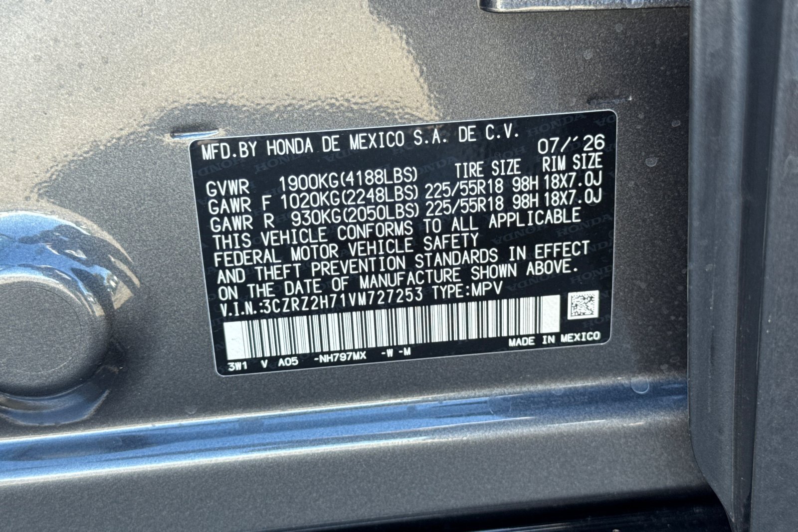 New 2027 Honda HR-V EX-L image 26