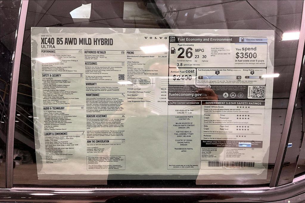 New 2026 Volvo XC40 B5 Ultra w/ Protection Package Premier AWD/4WD image 14