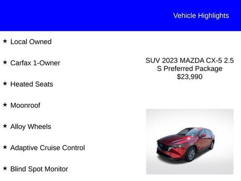 Used 2023 MAZDA CX-5 AWD 2.5 S image 2