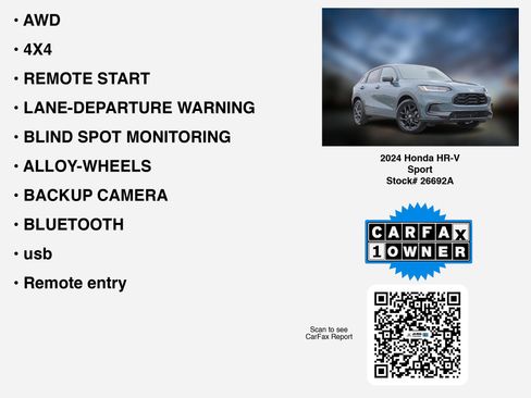 Certified 2024 Honda HR-V Sport image 7