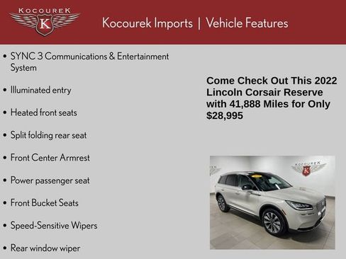 Used 2022 Lincoln Corsair Reserve w/ Equipment Group 201A AWD/4WD image 5