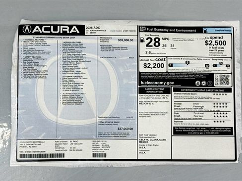 Used 2026 Acura ADX FWD image 9
