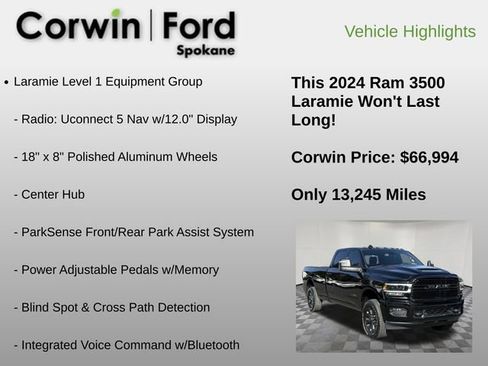 Used 2024 RAM 3500 Laramie w/ Night Edition AWD/4WD image 36