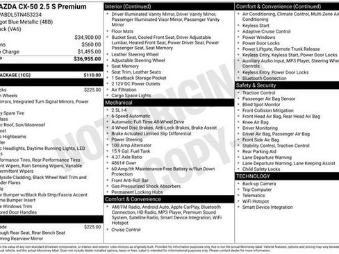 New 2026 MAZDA CX-50 AWD 2.5 S w/ Cargo Package image 4