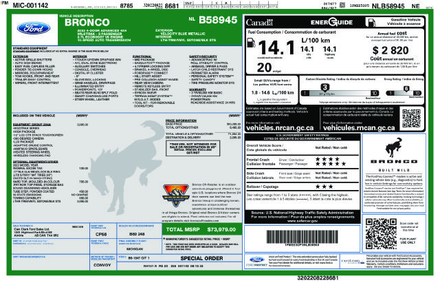 Used 2022 Ford Bronco Wildtrak AWD/4WD image 8