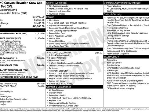 Used 2023 GMC Canyon Elevation w/ Elevation Premium Package RWD image 2