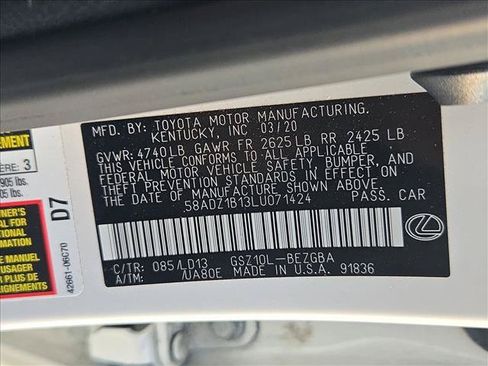 Used 2020 Lexus ES 350 w/ Premium Package FWD image 15