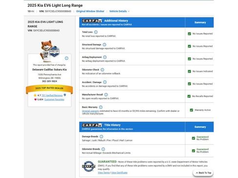 Certified 2025 Kia EV6 Light w/ Light LR Technology Package AWD/4WD image 8