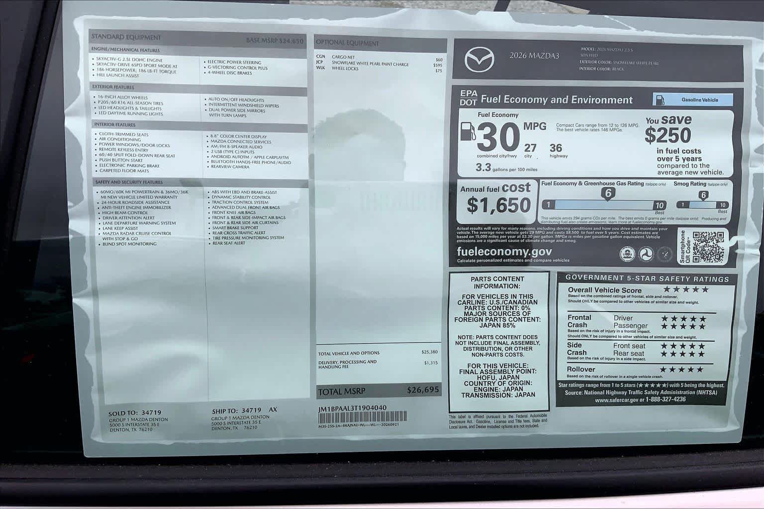 New 2026 MAZDA MAZDA3 s FWD image 21