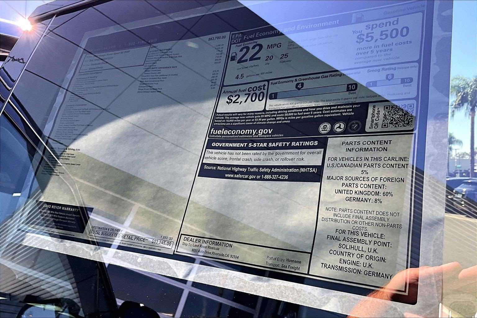 New 2027 Land Rover Range Rover Sport SE AWD/4WD image 13