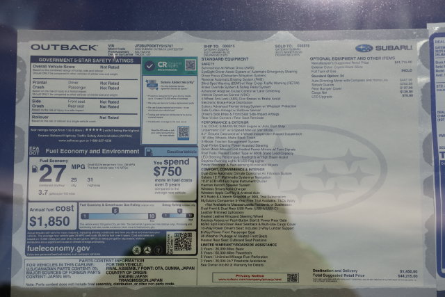 New 2026 Subaru Outback Limited AWD/4WD image 2