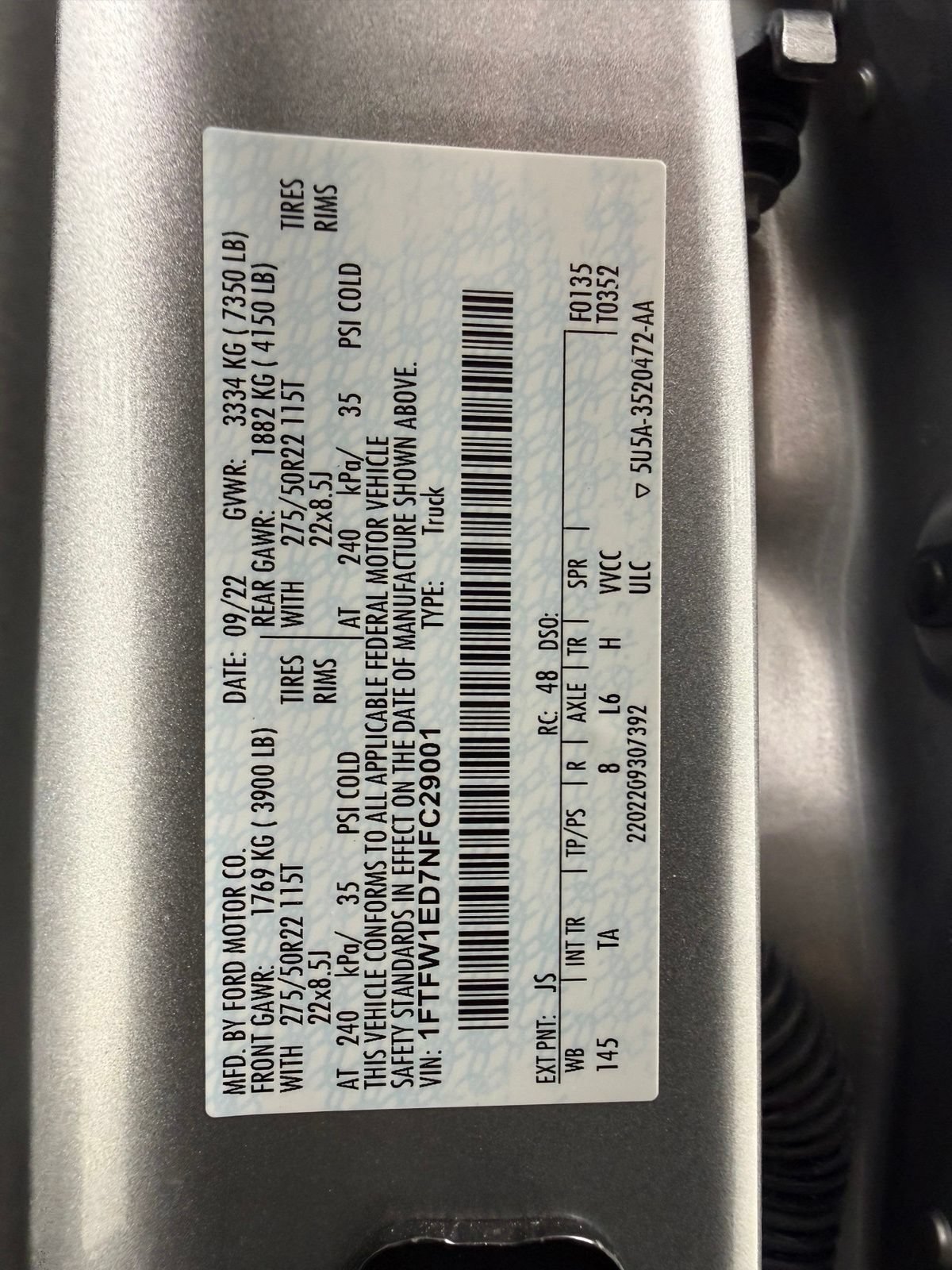 Used 2022 Ford F150 Limited AWD/4WD image 17