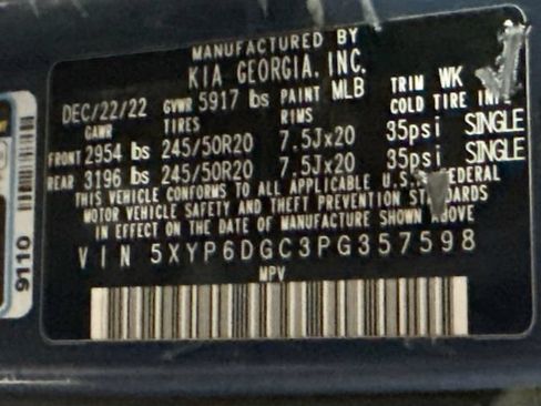 Used 2023 Kia Telluride S w/ S Sunroof Package AWD/4WD image 35