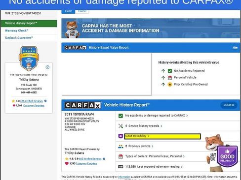 Used 2011 Toyota RAV4 4WD image 2