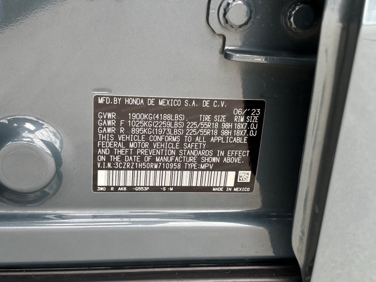 Certified 2024 Honda HR-V Sport image 31
