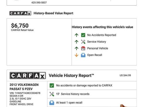 Used 2012 Volkswagen Passat 2.5 S image 25