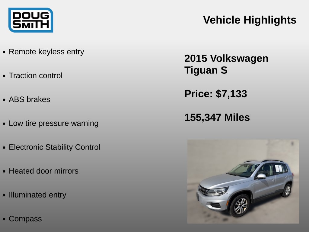 Used 2015 Volkswagen Tiguan S FWD image 4