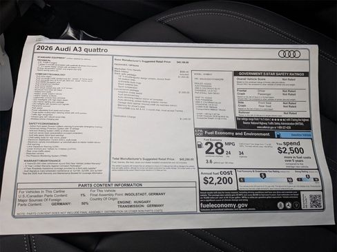 New 2026 Audi A3 2.0T Premium image 17