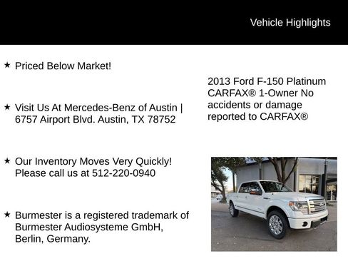 Used 2013 Ford F150 Platinum image 6