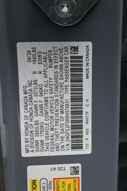 Certified 2024 Honda Civic Sport image 18