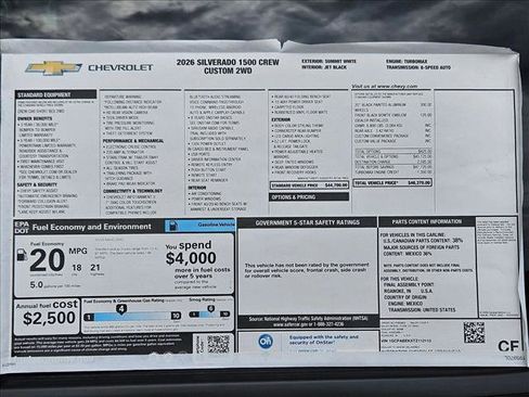 New 2026 Chevrolet Silverado 1500 Custom image 15