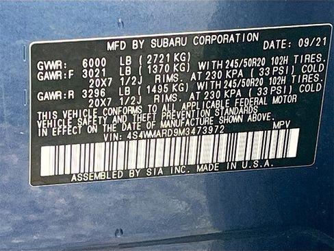 Used 2021 Subaru Ascent Touring w/ Popular Package #2A image 35