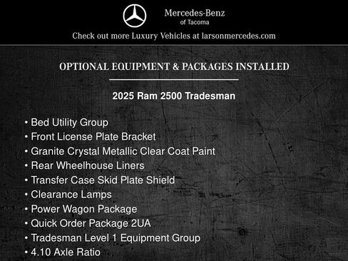 Used 2025 RAM 2500 Tradesman w/ Power Wagon Package AWD/4WD image 2