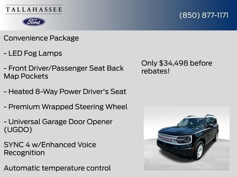 New 2025 Ford Bronco Sport Heritage w/ Convenience Package image 11