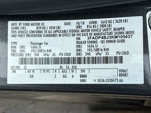 Used 2019 Ford Fiesta SE w/ Equipment Group 201A image 11