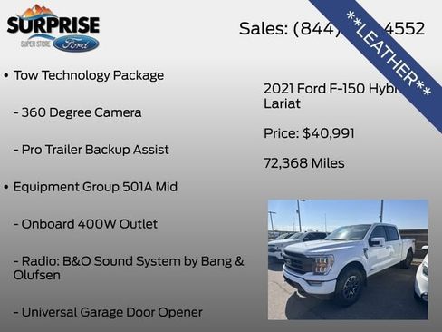 Used 2021 Ford F150 Lariat AWD/4WD image 9