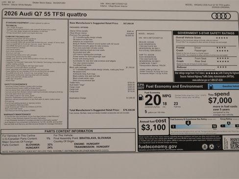 New 2026 Audi Q7 3.0T Premium Plus image 32