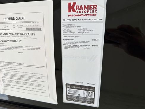 Used 2021 Dodge Challenger R/T Scat Pack w/ Plus Package image 35