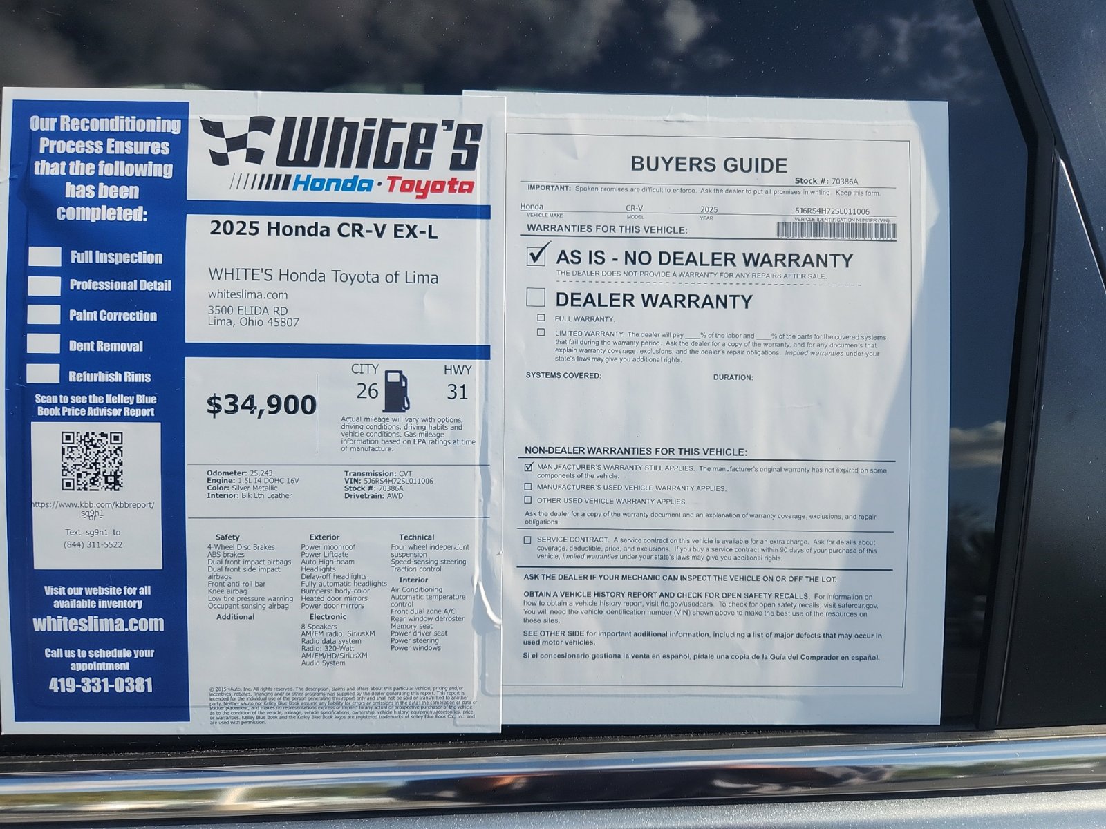 Used 2025 Honda CR-V EX-L image 18