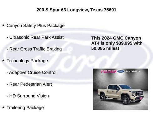 Used 2024 GMC Canyon AT4 w/ Technology Package AWD/4WD image 20