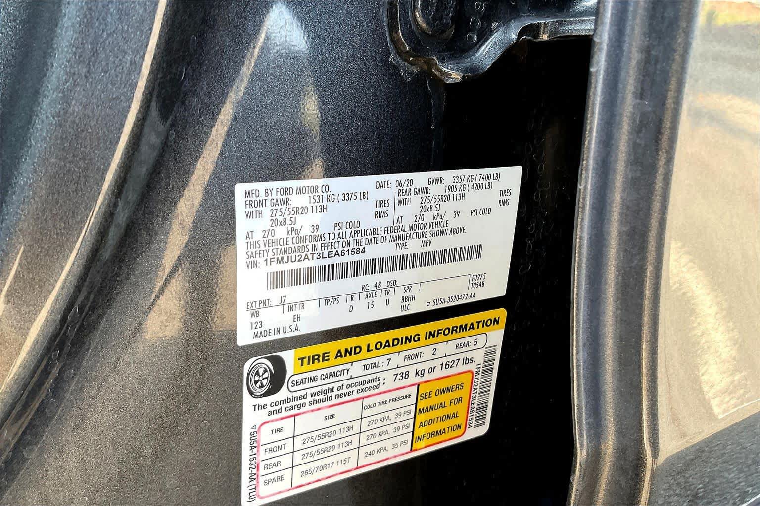 Used 2020 Ford Expedition Limited w/ Equipment Group 301A AWD/4WD image 35