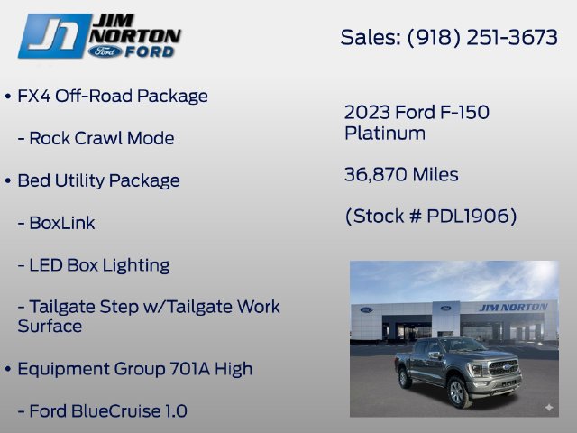 Used 2023 Ford F150 Platinum w/ Equipment Group 701A High AWD/4WD image 21