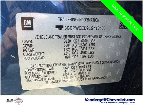 Used 2020 Chevrolet Silverado 1500 LT w/ Texas Edition RWD image 12