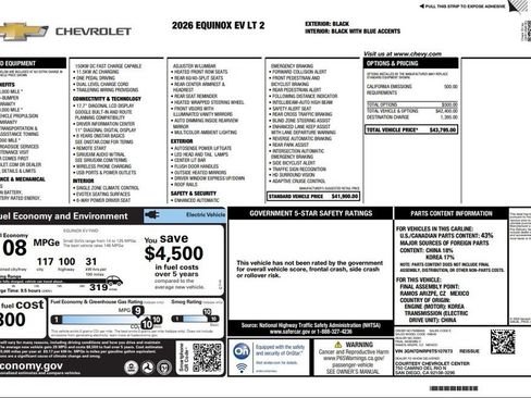 Used 2026 Chevrolet Equinox EV LT FWD image 2