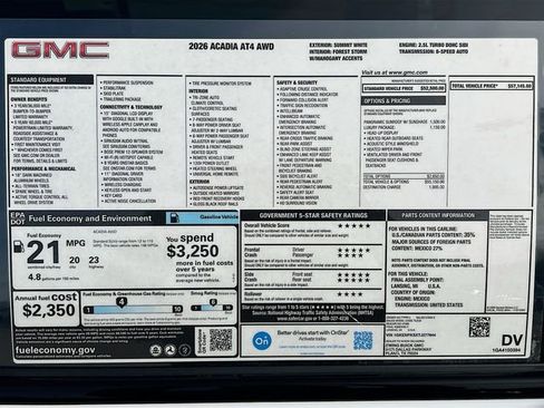 New 2026 GMC Acadia AT4 w/ Luxury Package image 21
