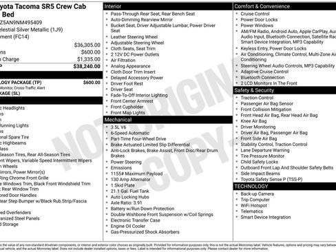Used 2022 Toyota Tacoma SR5 w/ Technology Package AWD/4WD image 14