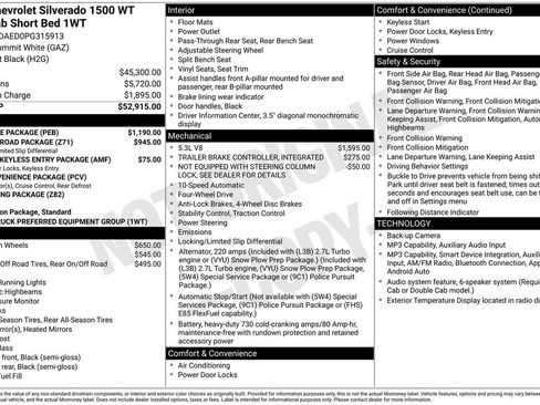 Used 2023 Chevrolet Silverado 1500 W/T w/ WT Value Package AWD/4WD image 3