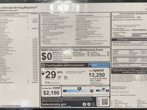 Used 2026 BMW X3 xDrive30 w/ M Sport Package image 31