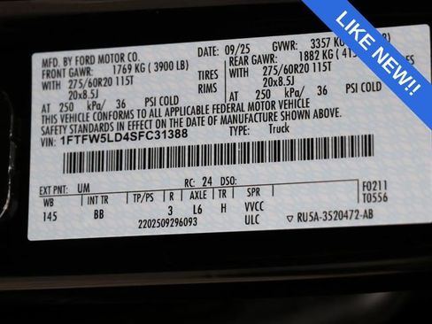 Used 2025 Ford F150 Lariat w/ Equipment Group 501A Mid AWD/4WD image 32