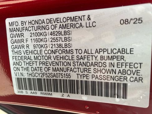 Certified 2025 Honda Accord Sport image 39