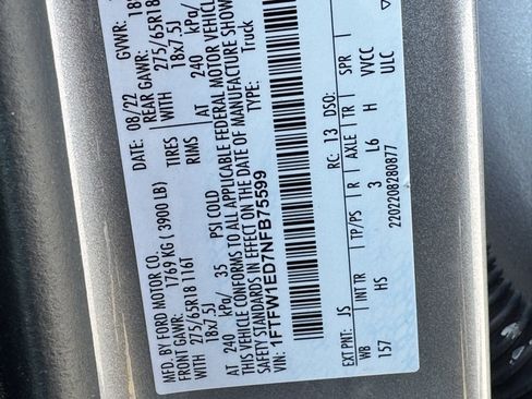 Used 2022 Ford F150 Lariat w/ Equipment Group 502A High image 49