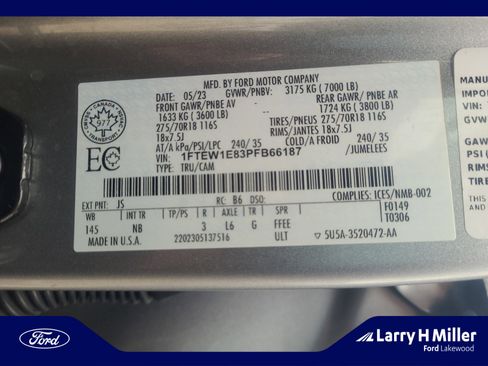 Used 2023 Ford F150 Tremor w/ Equipment Group 402A High image 25